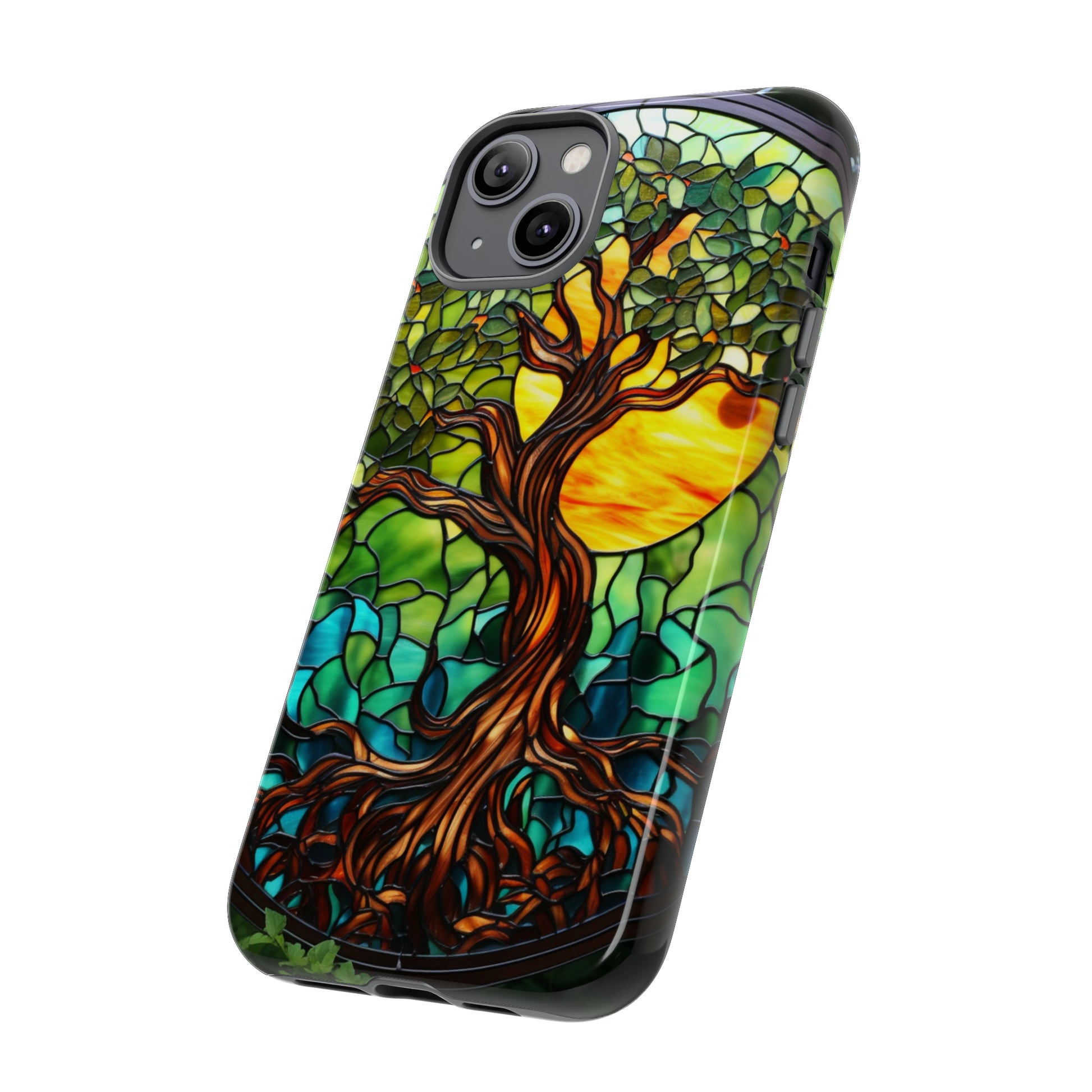 Retro floral stained glass cover for Samsung Galaxy S23