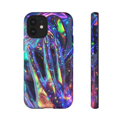 Marbled opalescent Holographic Print Phone Case