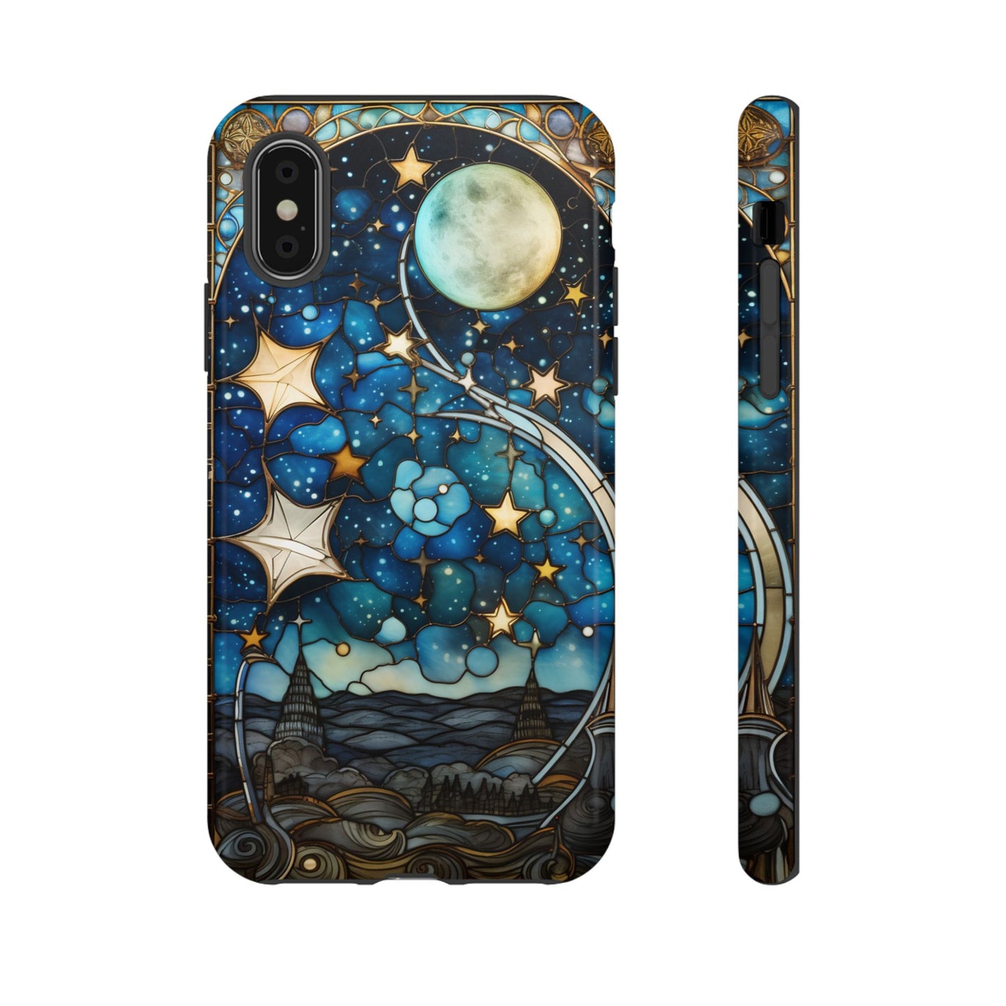 Boho Starry Night Stained Glass Artistry Phone Cover