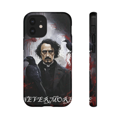 Nevermore Edgar Allen Poe, gothic Raven, Retro Samsung Galaxy Phone iPhone 15, 14 Plus 13 12 7 8 Se Horror Dark Academia Style goth Vibe