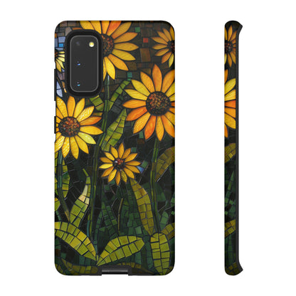 Yellow and Gold Daisy Mosaic Stained Glass Phone Case