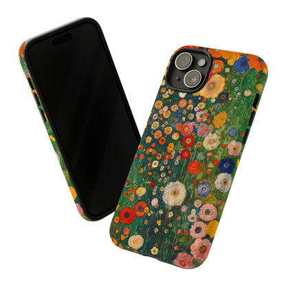 Gustav Klimt Style Flower Garden Painting Phone Case