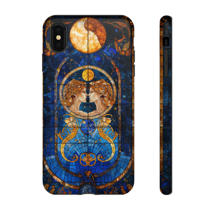 Gemini Astrology Stained Glass Phone Case