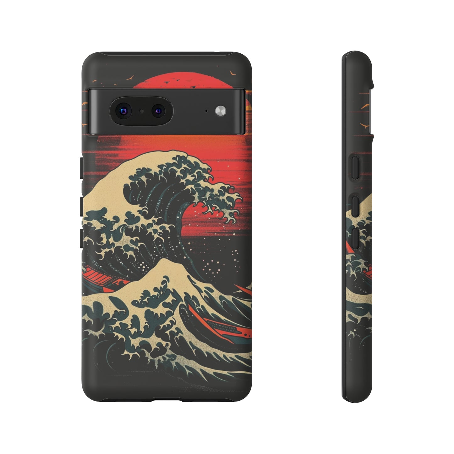 Great Wave off Kanagawa Retro Sunset