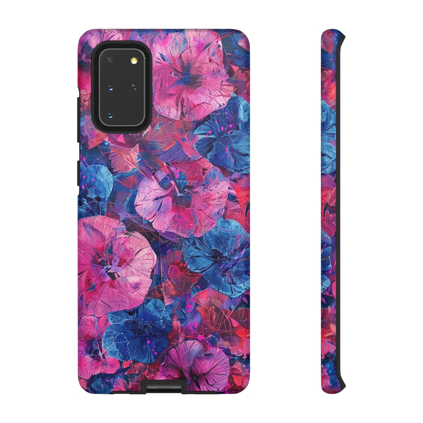 Magenta and Blue Color Floral Explosion Phone Case