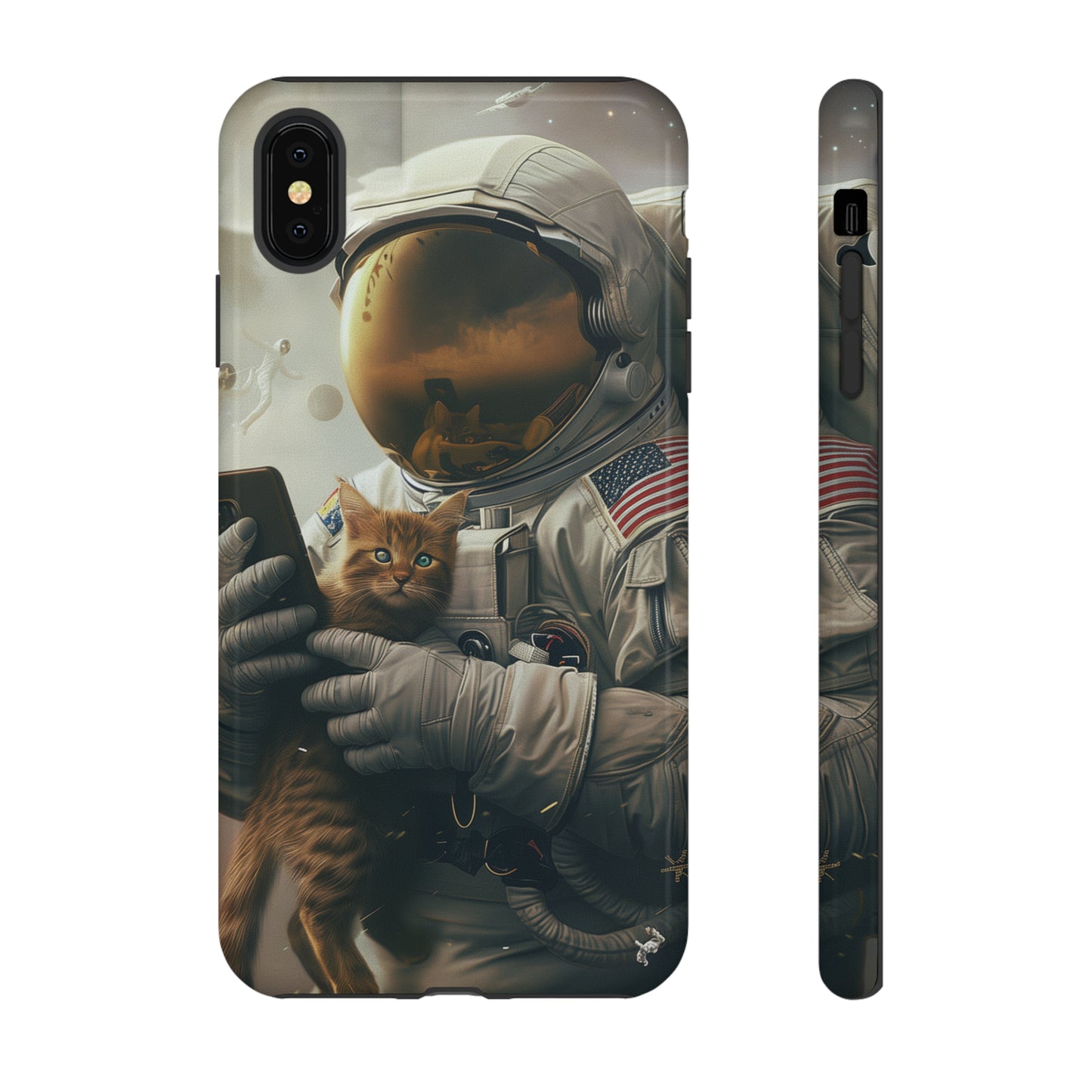 The Astronaut and the Cat Phone Case