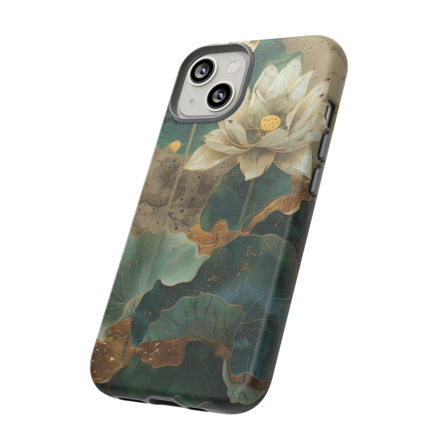 Zen Stained Glass Lotus Floral Design Phone Case