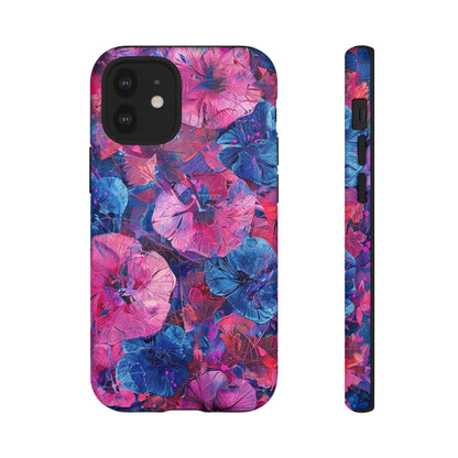 Magenta and Blue Color Floral Explosion Phone Case