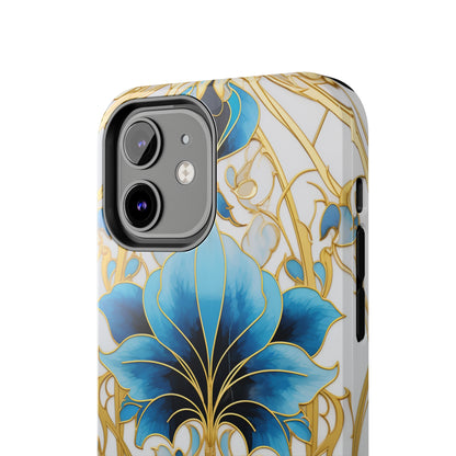 Floral Elegance: Art Deco Stained Glass iPhone Case | Vintage Glamour in Modern Protection iPhone Case for Models 11 through 14 Pro Max