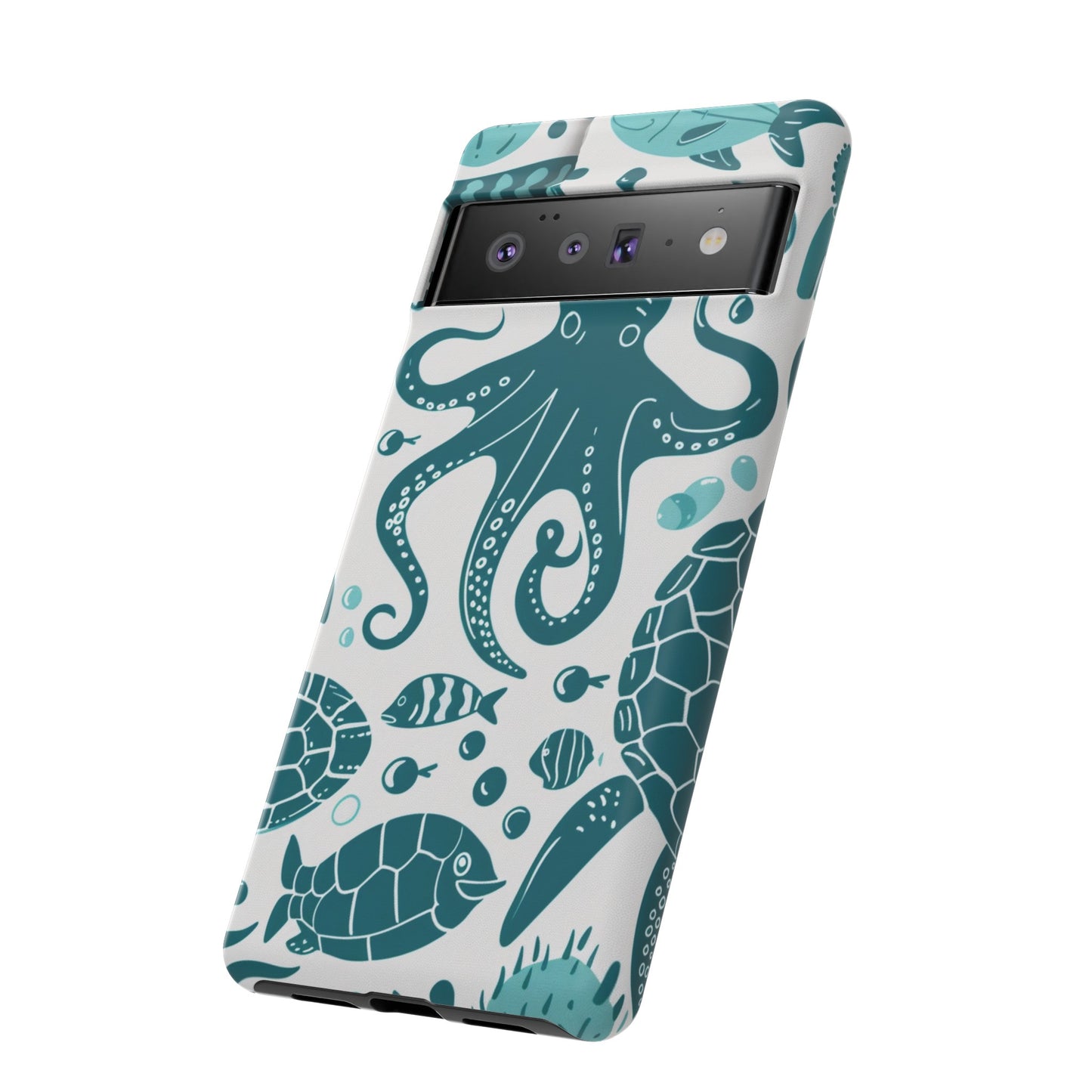 Undersea World Octopus, Turtle, Manta Ray Phone Case