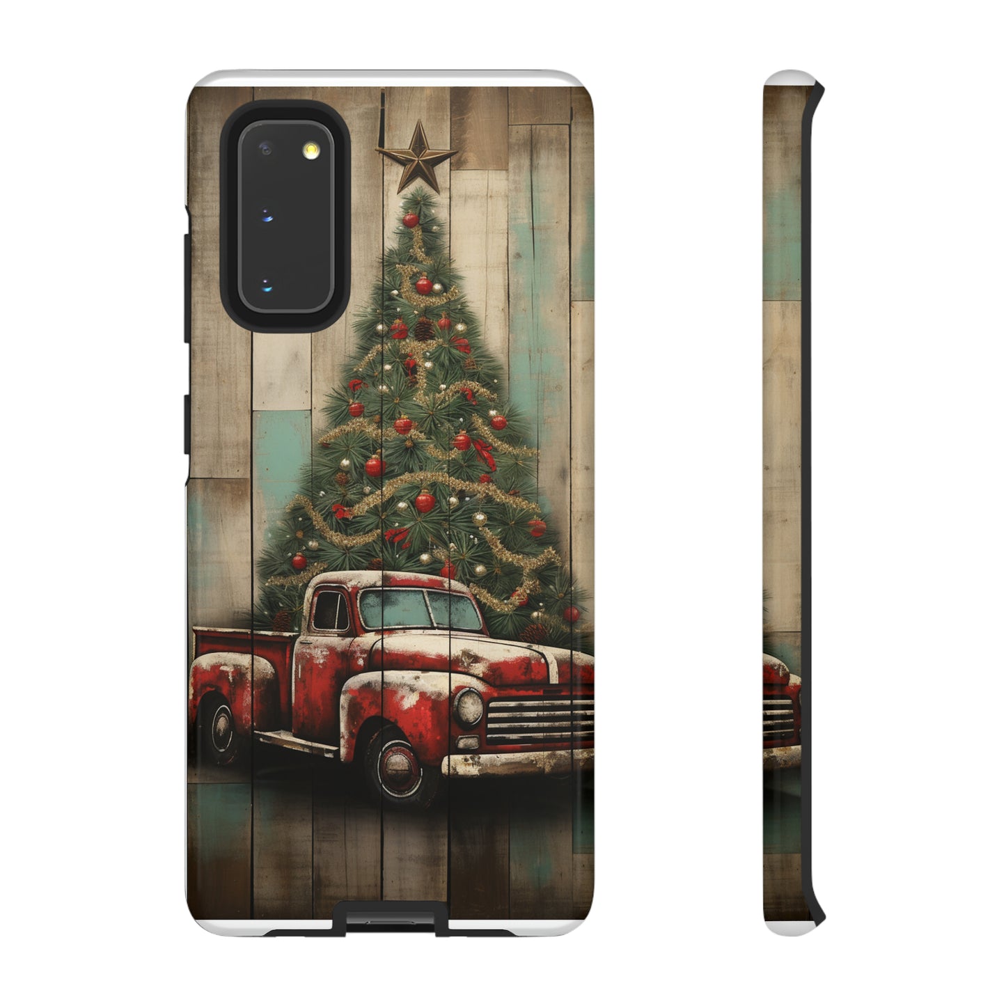 Classic Red Pickup Truck Christmas Phone Case