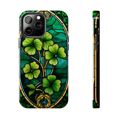 Lucky Charm: Four-Leaf Clover Phone Case | Symbol of Fortune for iPhone Models 11 through 14 Pro Max