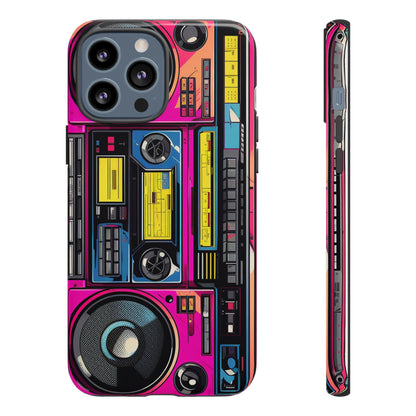 Boombox Hip Hop Music iPhone Case | Embrace Retro Vibes with Urban Beats for Google Pixel, iPhone, and Samsung Cases