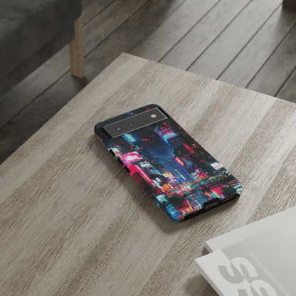 Cyberpunk Tokyo Cityscape Phone Case