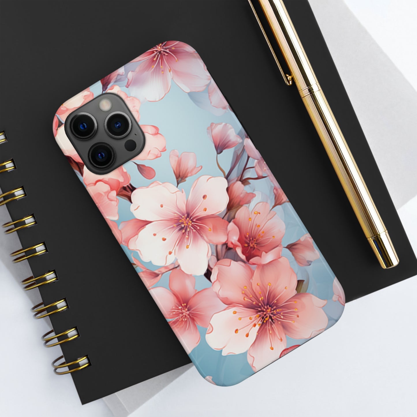 Pretty in Pink Flowers Tough iPhone Case | Floral Phone Cover