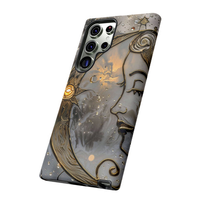 Moon Stars Stained Glass Starry Night Phone Case