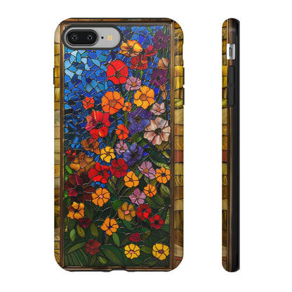 Gustav Klimt Style Flower Garden Painting Phone Case for iPhone 15, 14, Pro Max, 13, 12 & Samsung Galaxy S23, S22, S21, Google Pixel