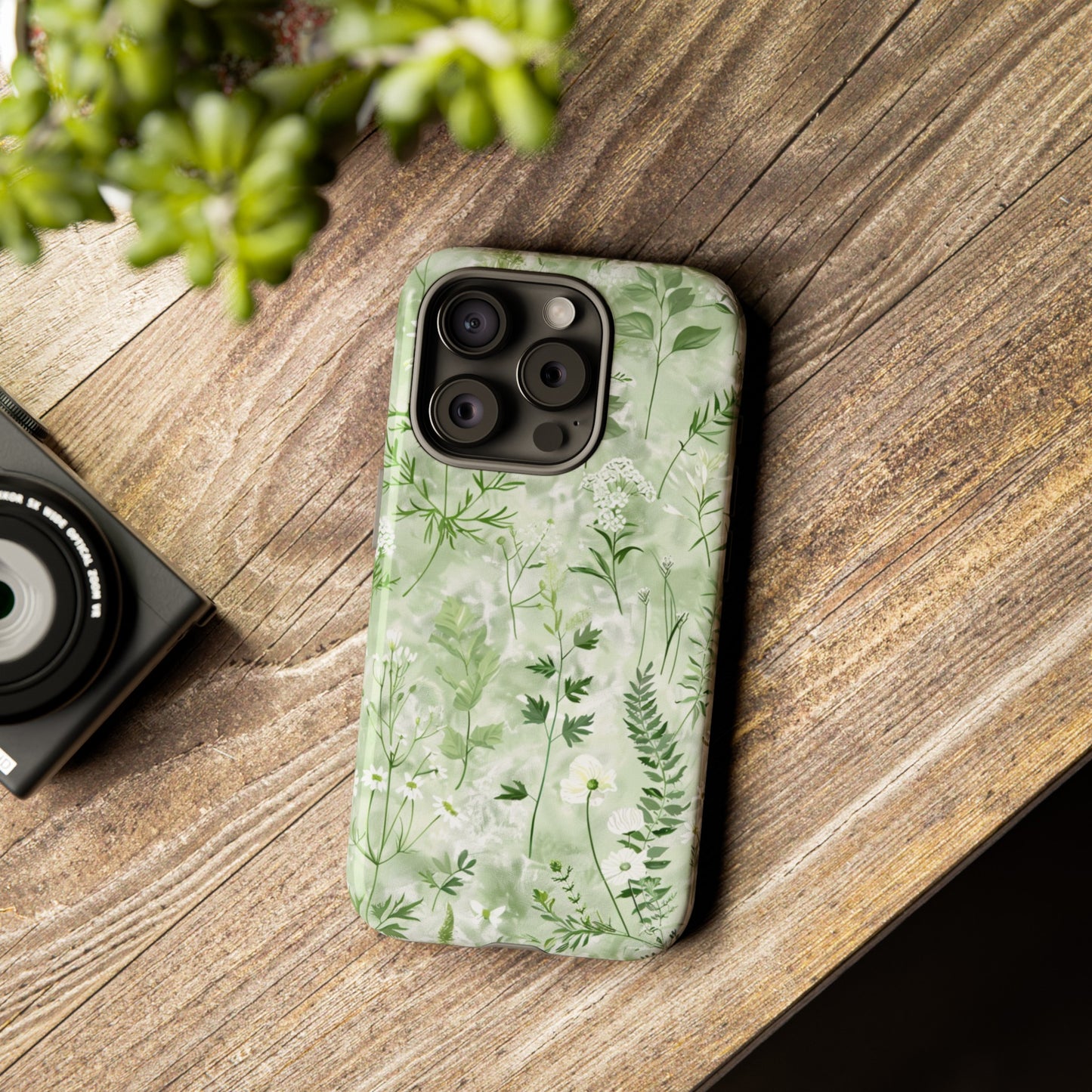 Floral Sage Green Wildflower Phone Case