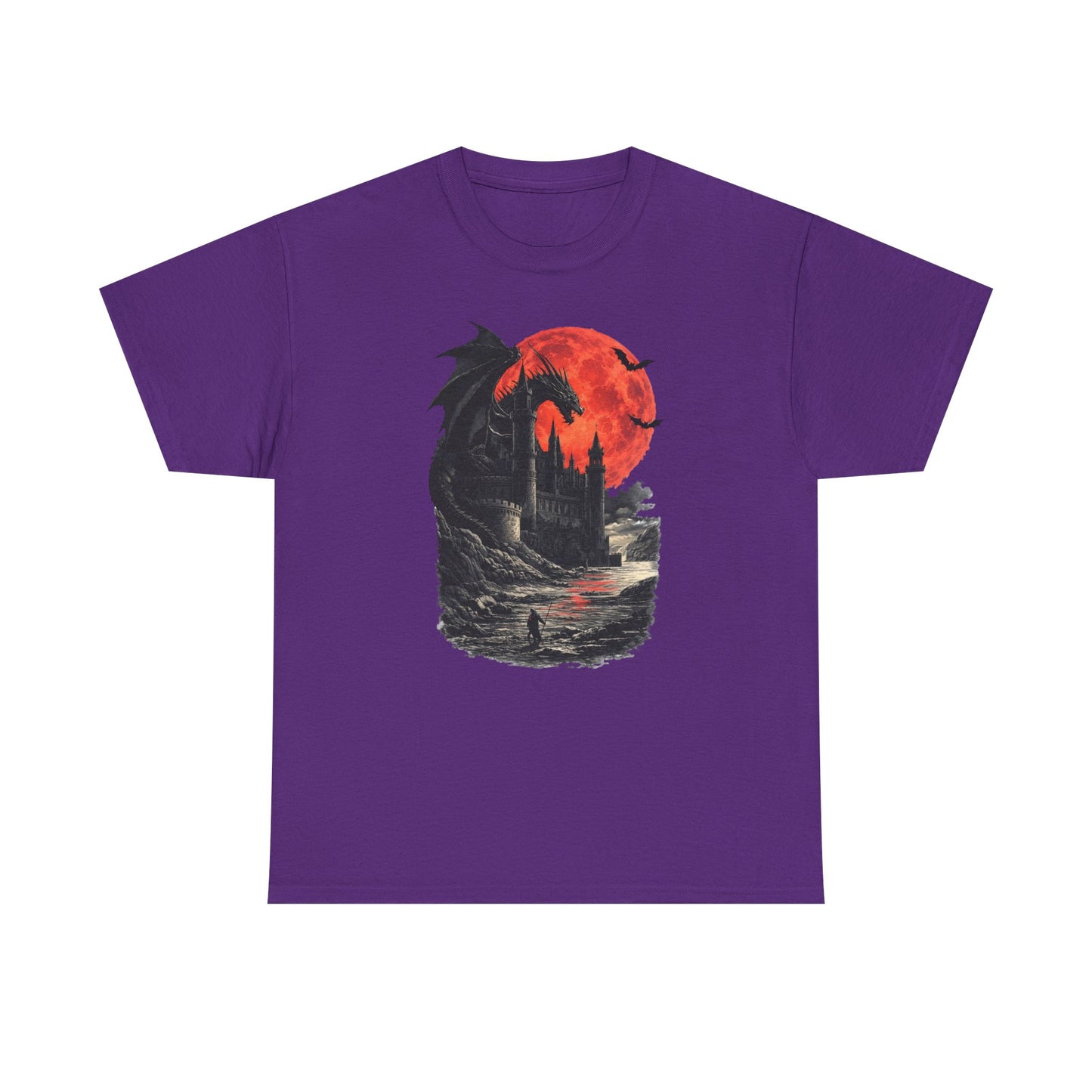 Medieval Dragon Dark Fantasy T Shirt Gothic Graphic Tee