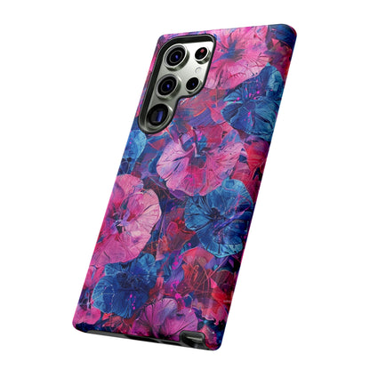 Magenta and Blue Color Floral Explosion Phone Case