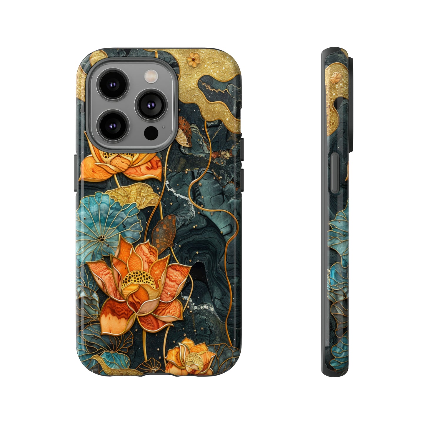 Chiyogami Floral Scroll Work Phone Case