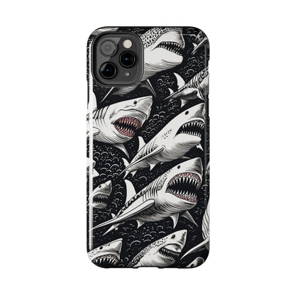 Deep Blue Mystery: Majestic Shark Design | Aquatic Adventure iPhone Case