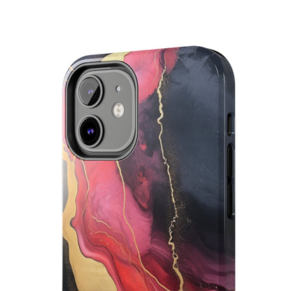 Marbled Dark Lava flow Phone Case | Embrace the Mesmerizing Multicolor Art