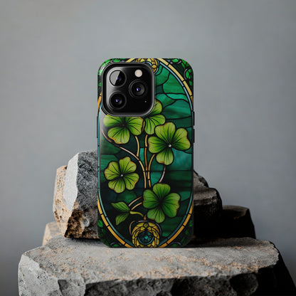 Lucky Charm: Four-Leaf Clover Phone Case | Symbol of Fortune for iPhone Models 11 through 14 Pro Max