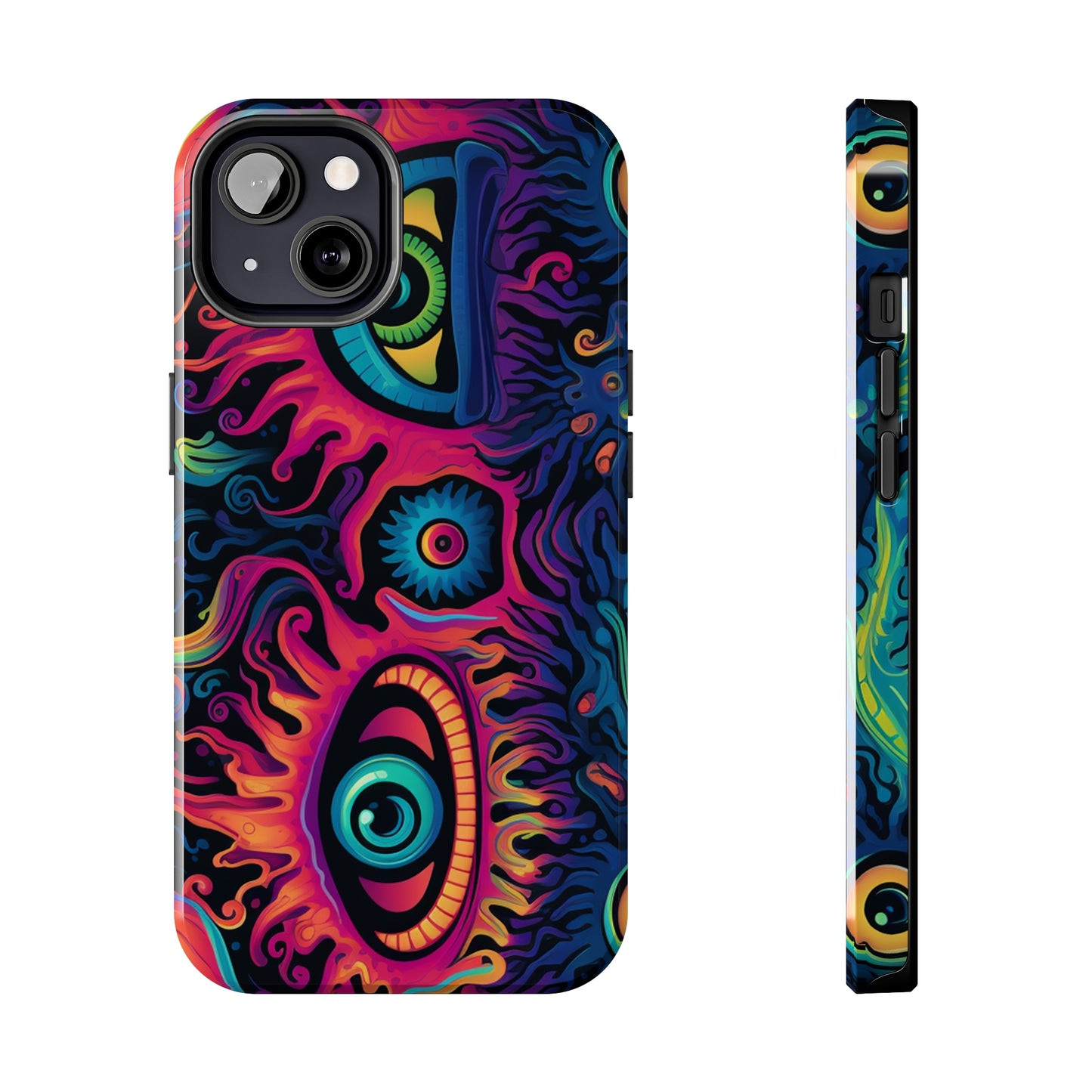 Psychedelic Art: The Eyes Upon Us iPhone Case | Embrace the Mystique of Trippy Visuals