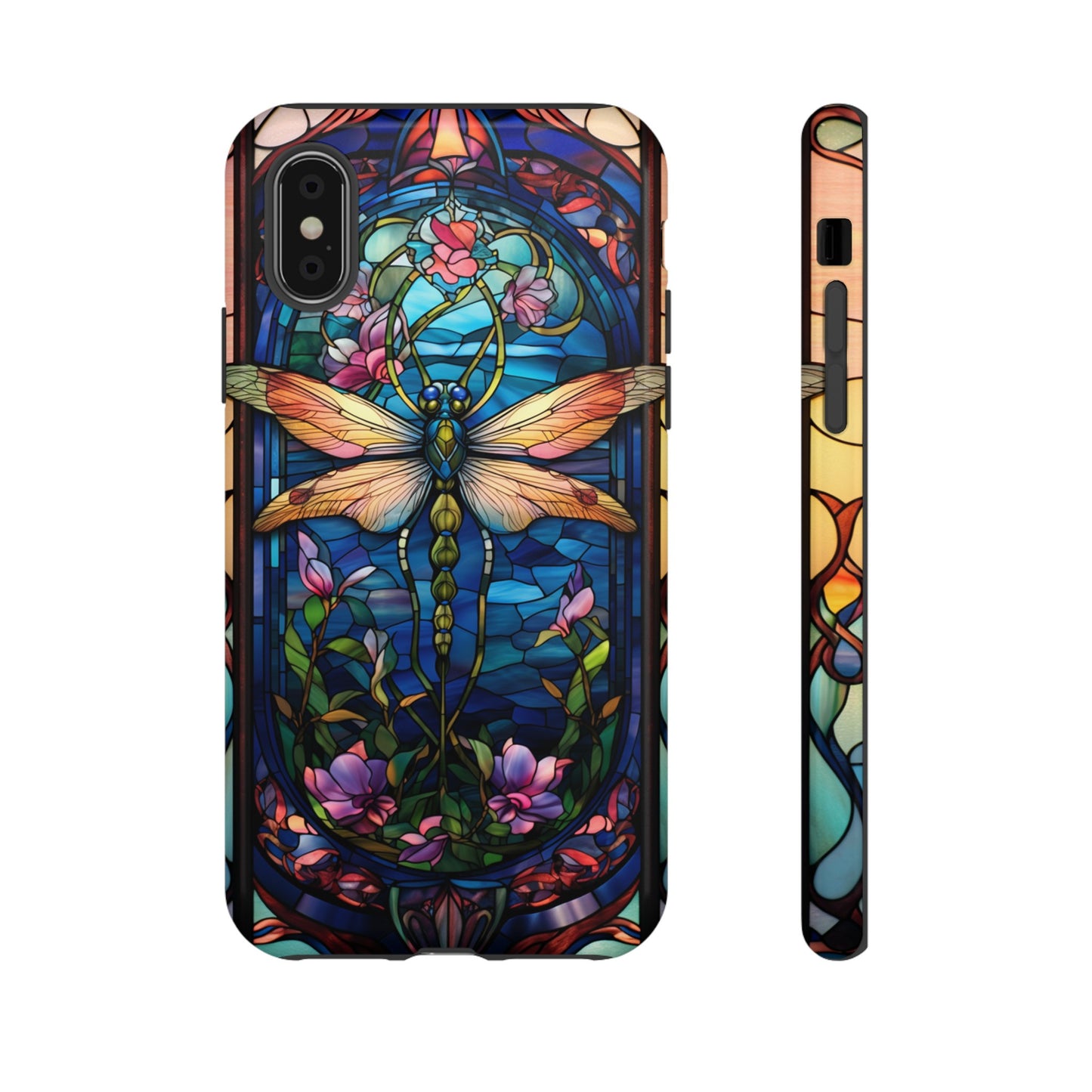 Art Nouveau Stained Glass Dragonfly Phone Case