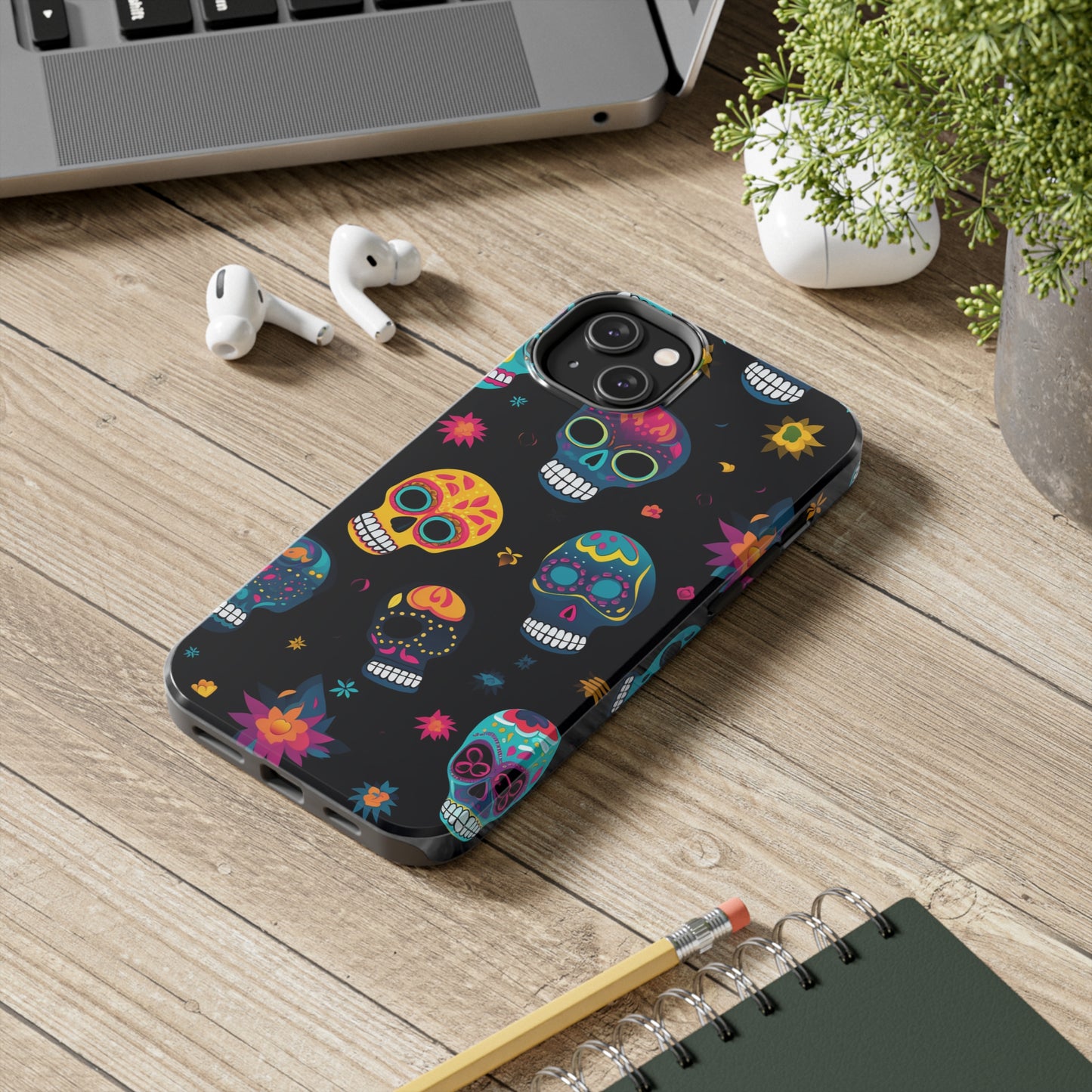 Sugar Skull iPhone Case | Day of the Dead Elegance for Apple iPhone Models