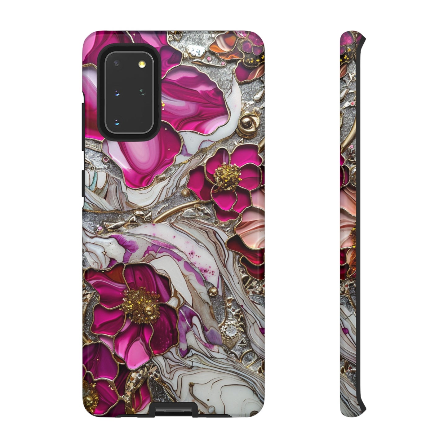 Stained Glass Magenta Floral Paisley Explosion Phone Case