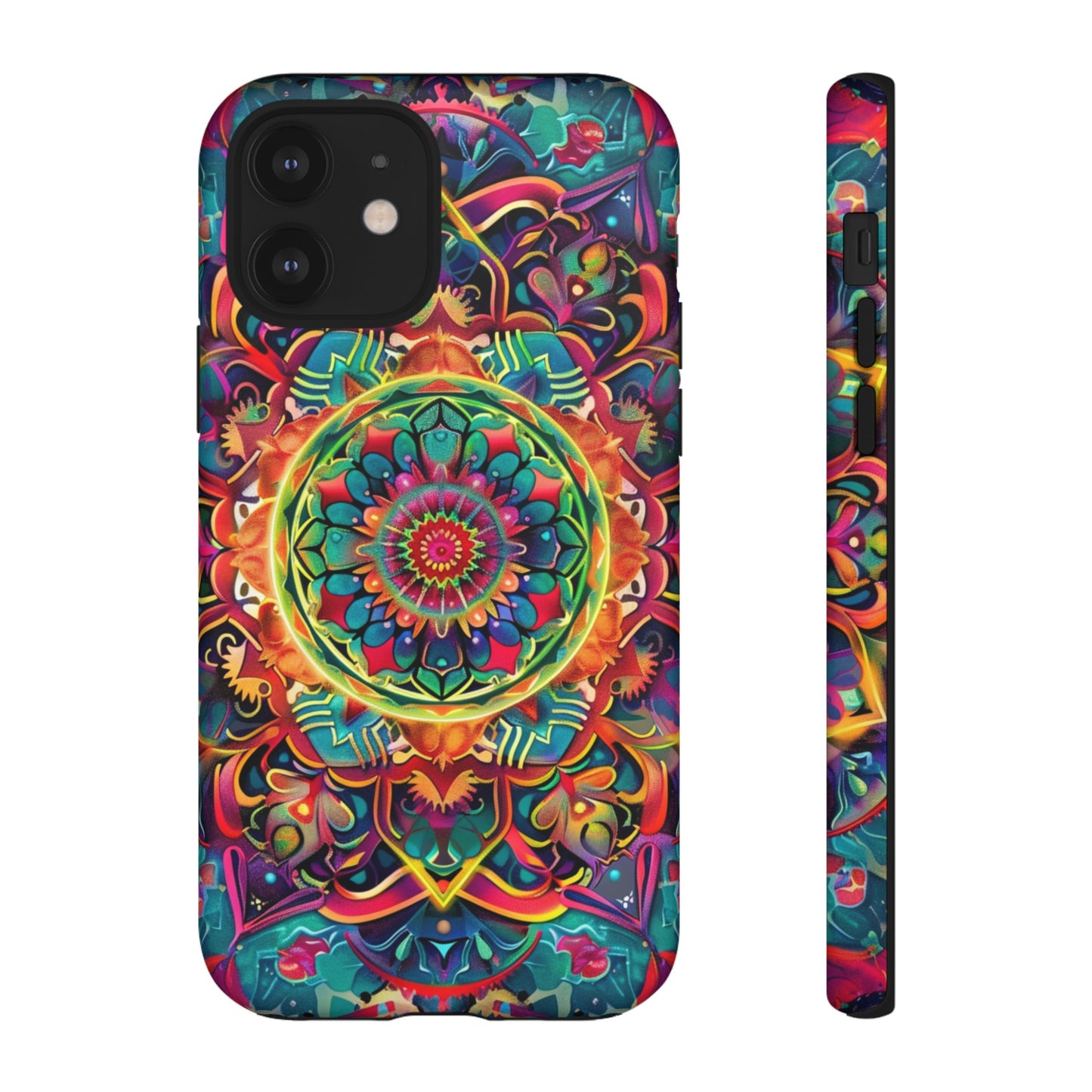 Cosmic Stained Glass Mandala Phone Case