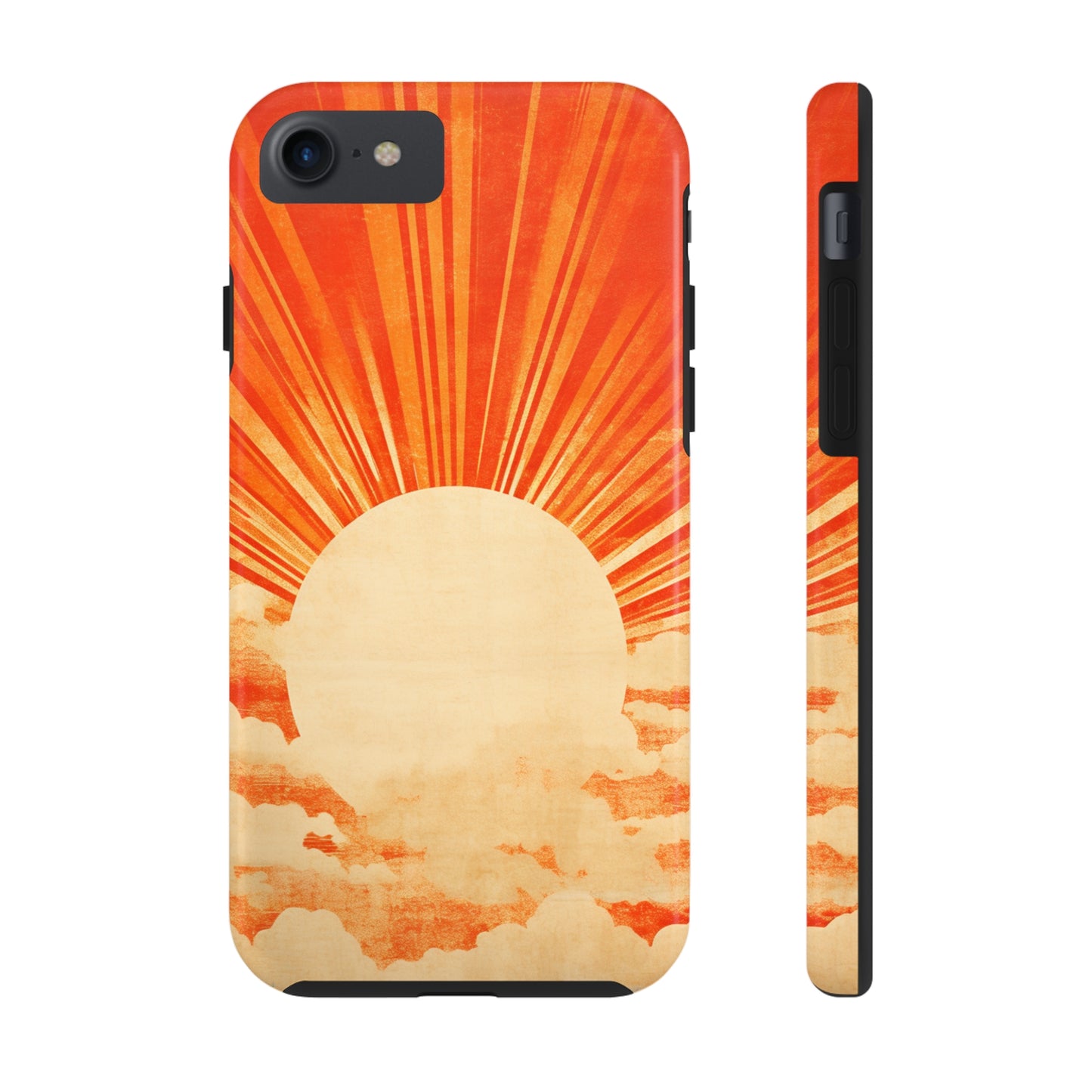 Retro Abstract Sunburst iPhone Case | Embrace the Nostalgic Charm of Artistic Rays