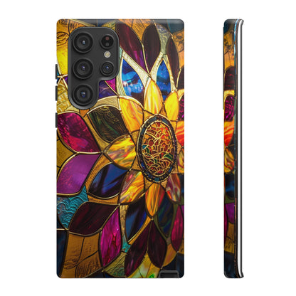 Cosmic Stained Glass Mandala Phone Case