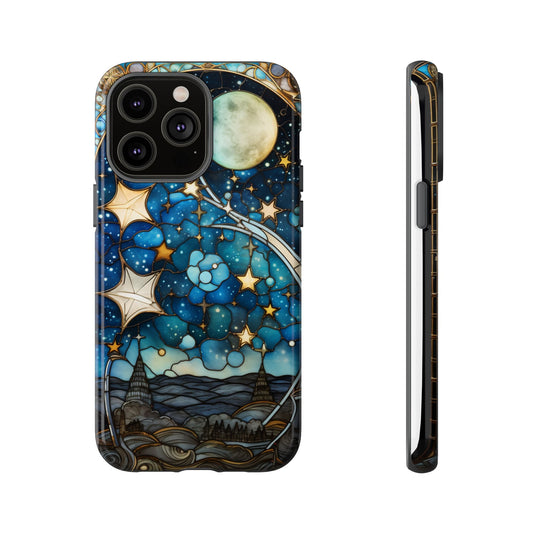 Boho Starry Night Stained Glass Artistry Phone Cover