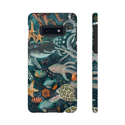 Undersea World Shark, Turtle, Manta Ray Phone Case