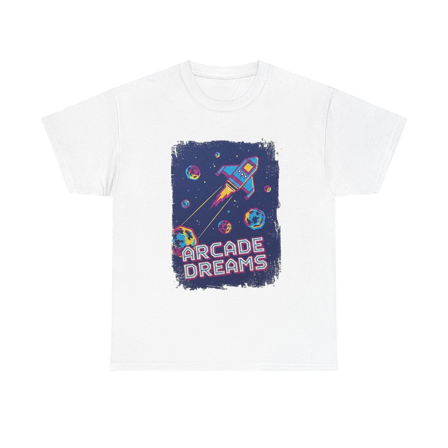 Retro arcade gamer sci fi tee
