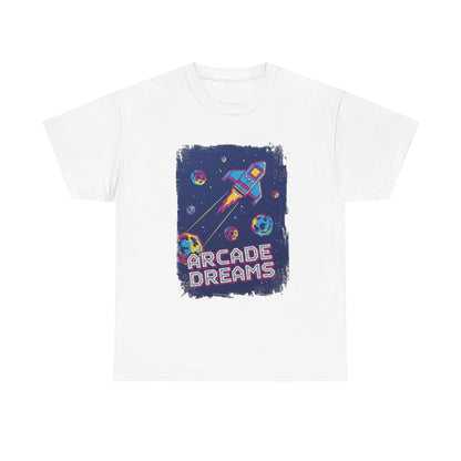 Retro arcade gamer sci fi tee