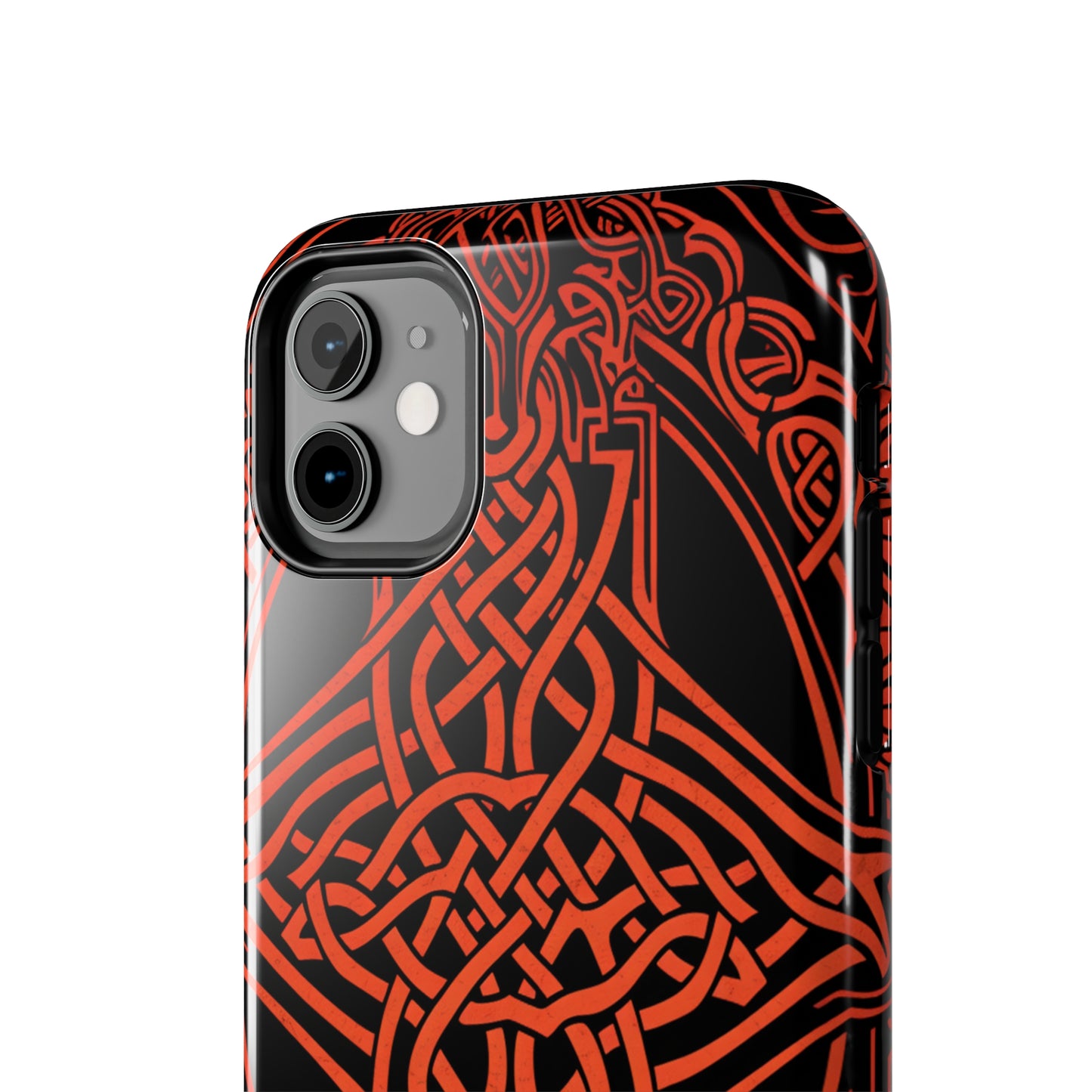 Eternal Weave iPhone Case, Red Celtic Tribal Knots | Timeless Symbolism iPhone Case for Models 11 through 14 Pro Max