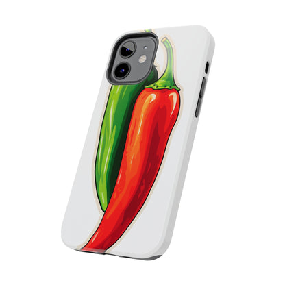 Green or Red Hot Chiles iPhone Case | New Mexico Fiery Flavors for Spice Lovers