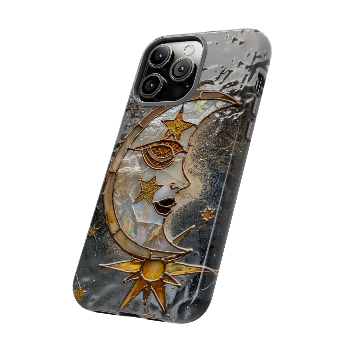 Moon Stars Liquid Glass Starry Night Phone Case