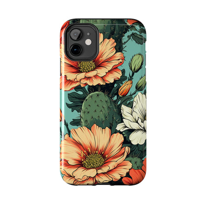 Desert Dream: Retro Vibe Cactus Tough iPhone Case