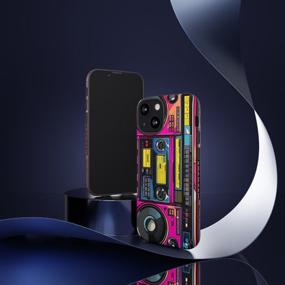 Boombox Hip Hop Music iPhone Case | Embrace Retro Vibes with Urban Beats for Google Pixel, iPhone, and Samsung Cases