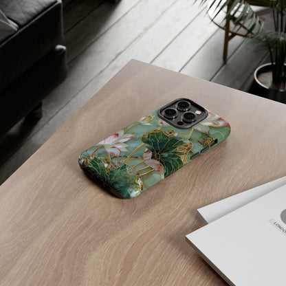 Elegant Floral Phone Case - Tough Cases with Lotus Design