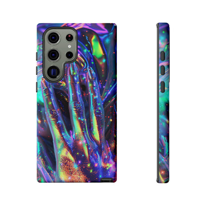 Marbled opalescent Holographic Print Phone Case