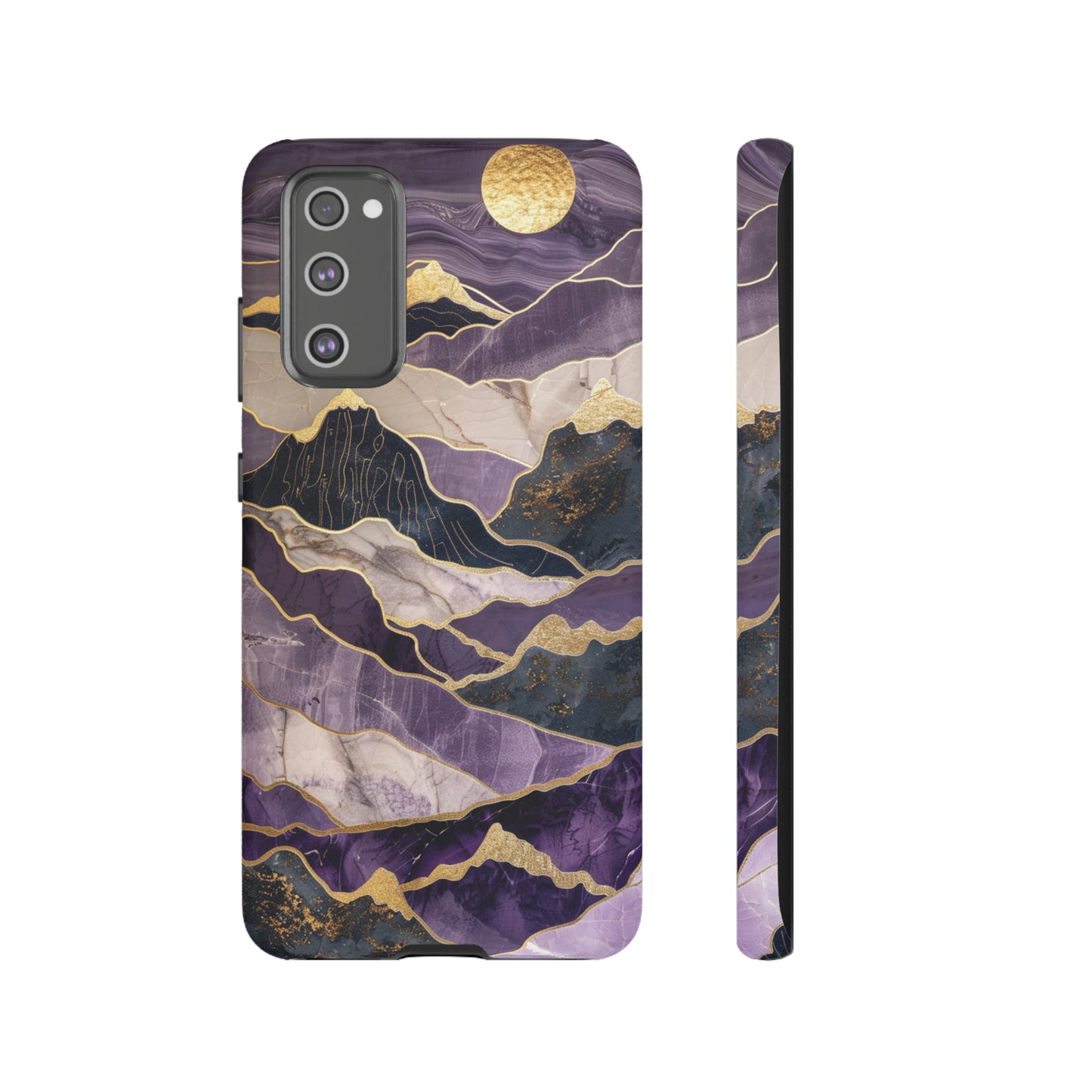 Abstract Purple Gold Mountain Phone Case