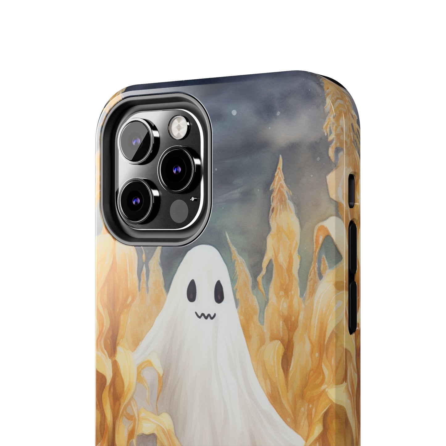 Ghost of Halloween Fall Pumpkins iPhone Case | Embrace the Spooky Autumn Vibes