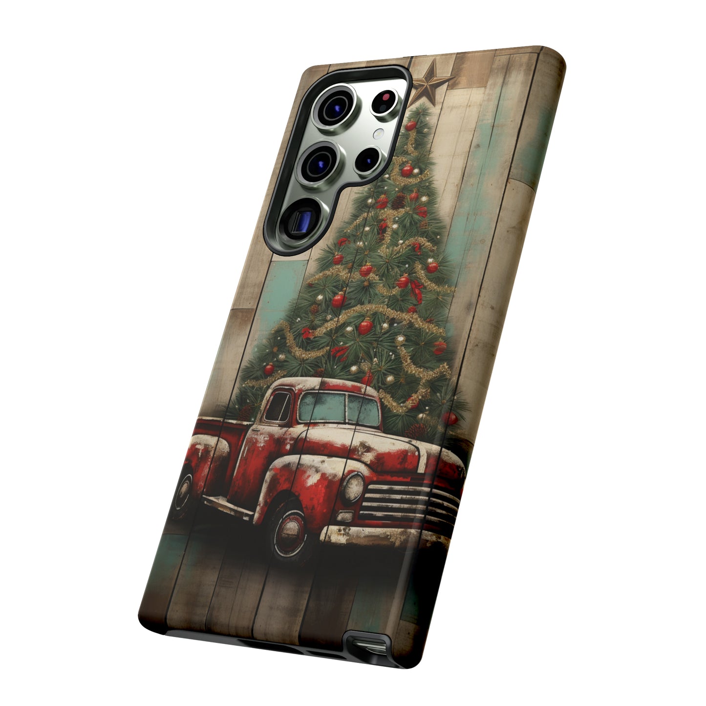 Classic Red Pickup Truck Christmas Phone Case