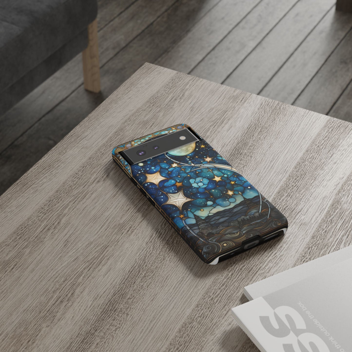 Boho Starry Night Stained Glass Artistry Phone Cover